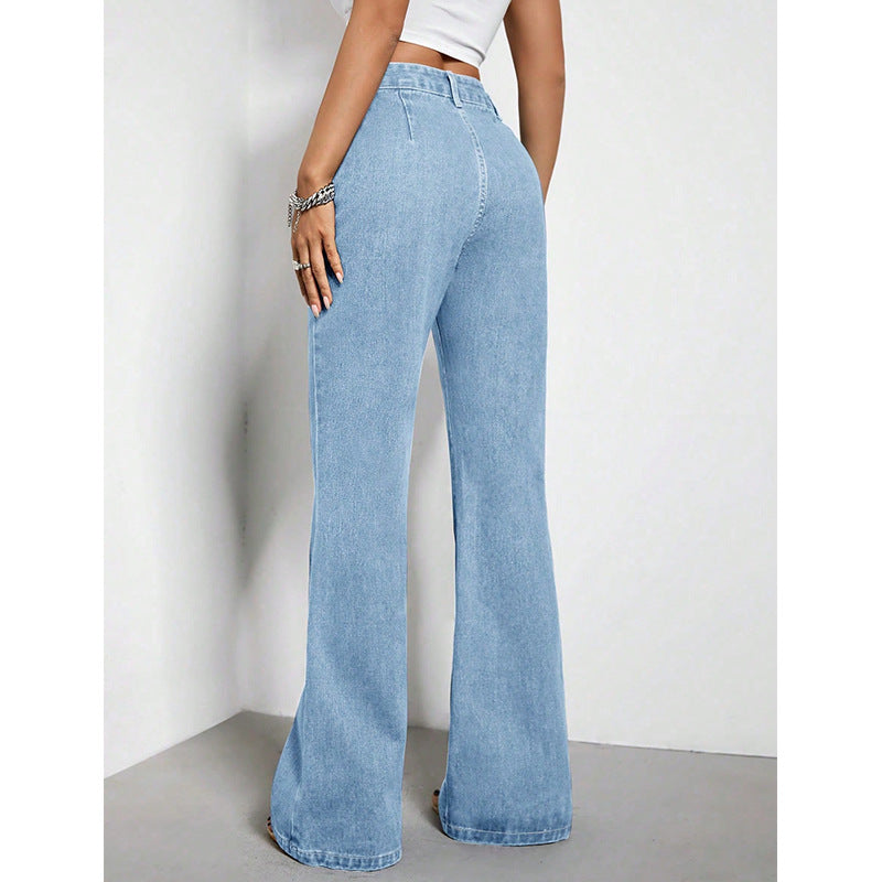 Saga Wide Leg Jeans - Lyseblå