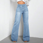 Saga Wide Leg Jeans - Lyseblå