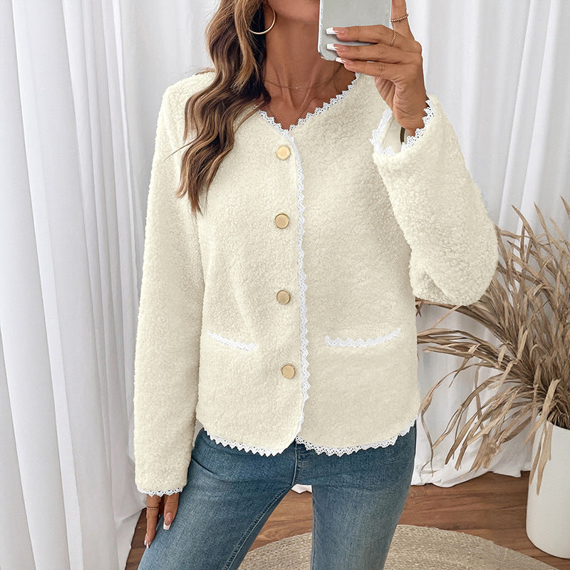 Ida Bouclé Cardigan - Creme