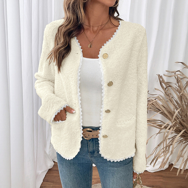 Ida Bouclé Cardigan - Creme