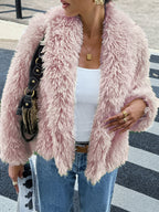 Sille Shaggy Plysjakke