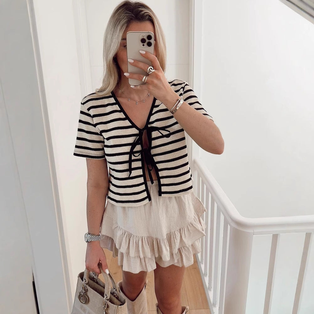 Signe Stribet Striktopp