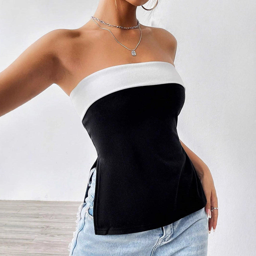 Lise Top - Sort/Hvid