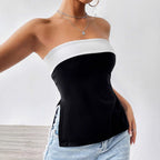 Lise Top - Sort/Hvid