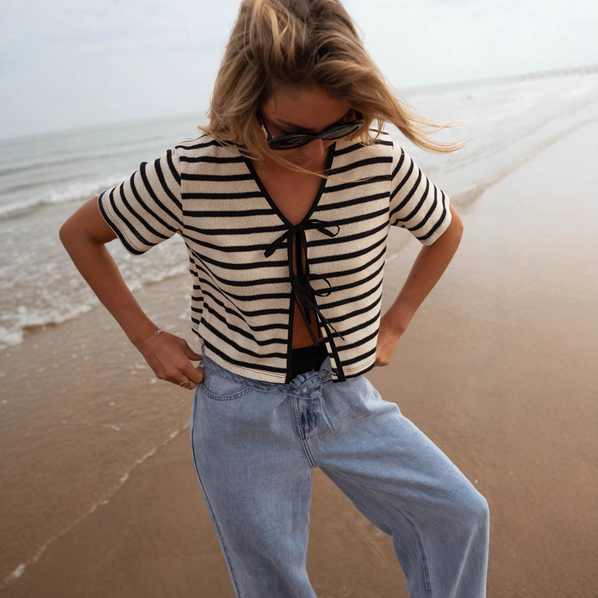 Signe Stribet Striktopp