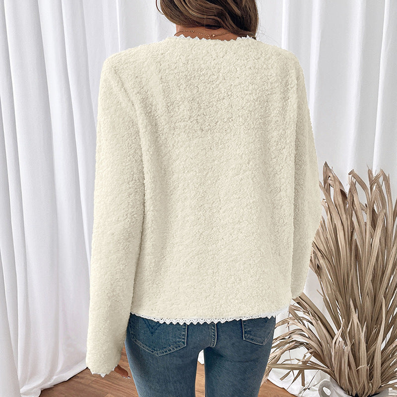 Ida Bouclé Cardigan - Creme